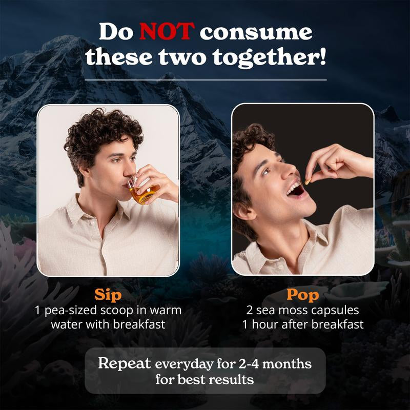 Himalayan Shilajit Sea Moss, Ashwagandha, Black Pepper