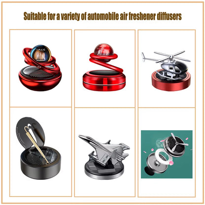 5-50 PCS PE Material Car Air Freshener Perfume Tablets Accessories Solar Rotation Car Perfume Diffuser Supplement Accessories